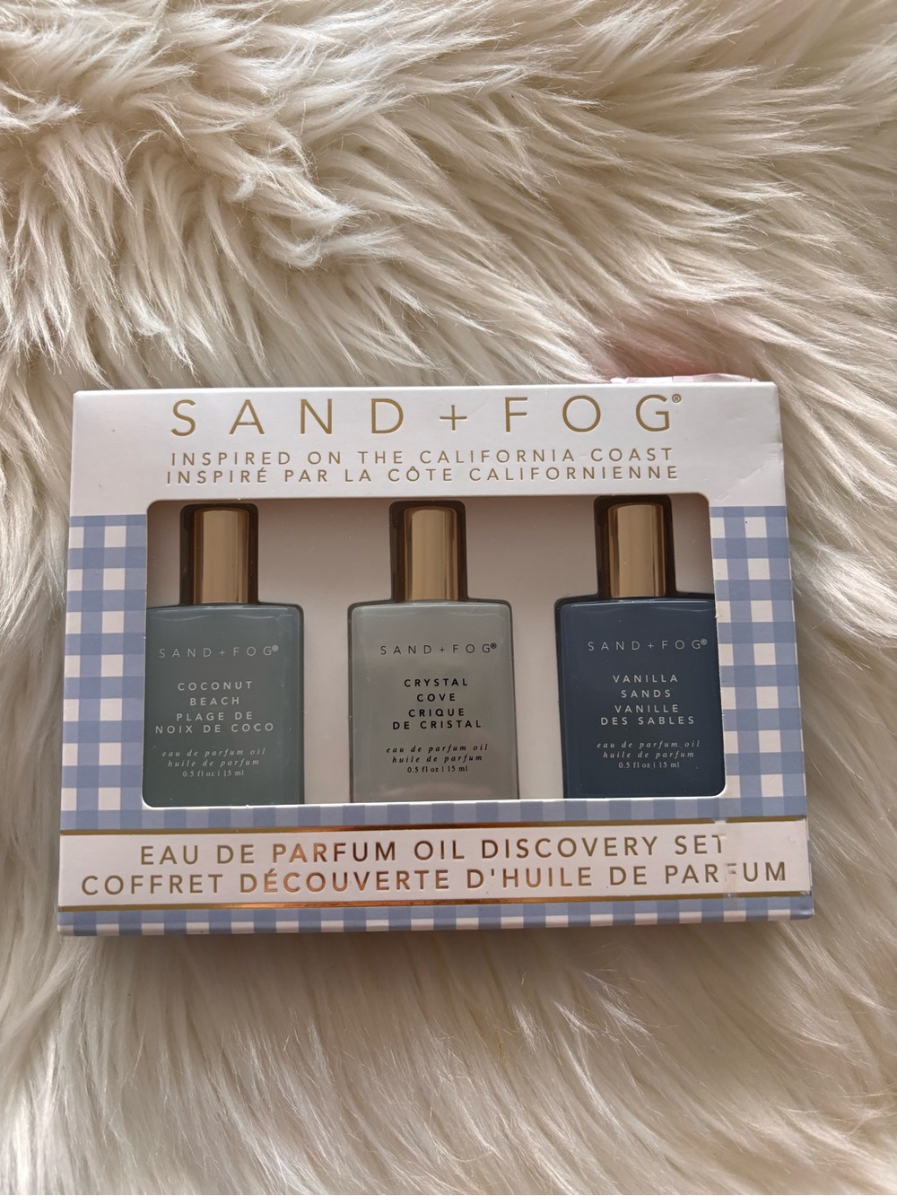 BNWT Sand + Fog Discovery Set Minis - Coconut Beach, Crystal Cove, Vanilla Sands